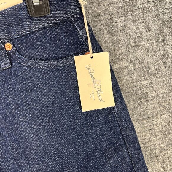 Universal Thread Cut Off Shorts Women's 6 Dark Blue Midi Cotton Pockets Stretch‎ - Picture 4 of 13